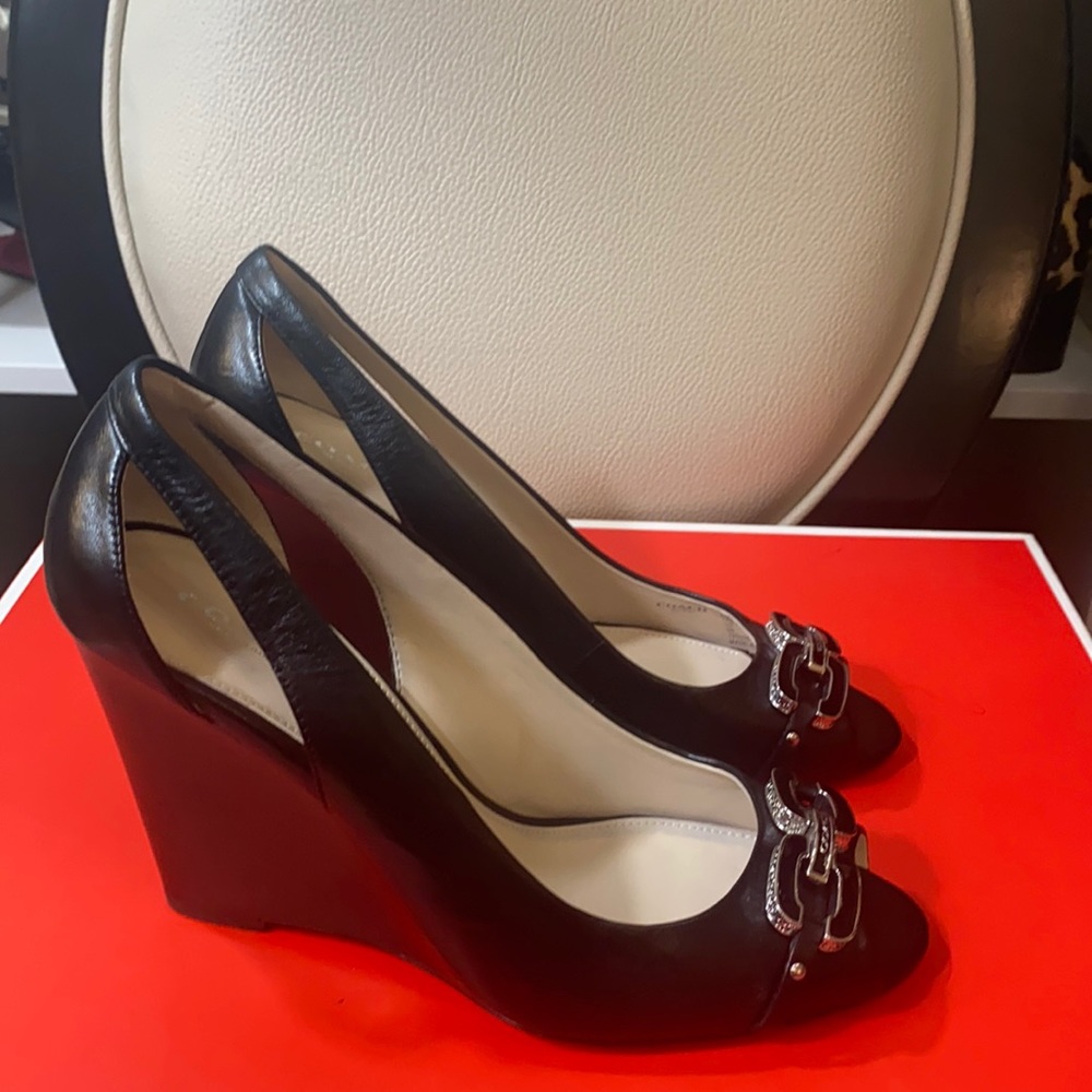 Beautiful Coach Wedges Black Brand New.